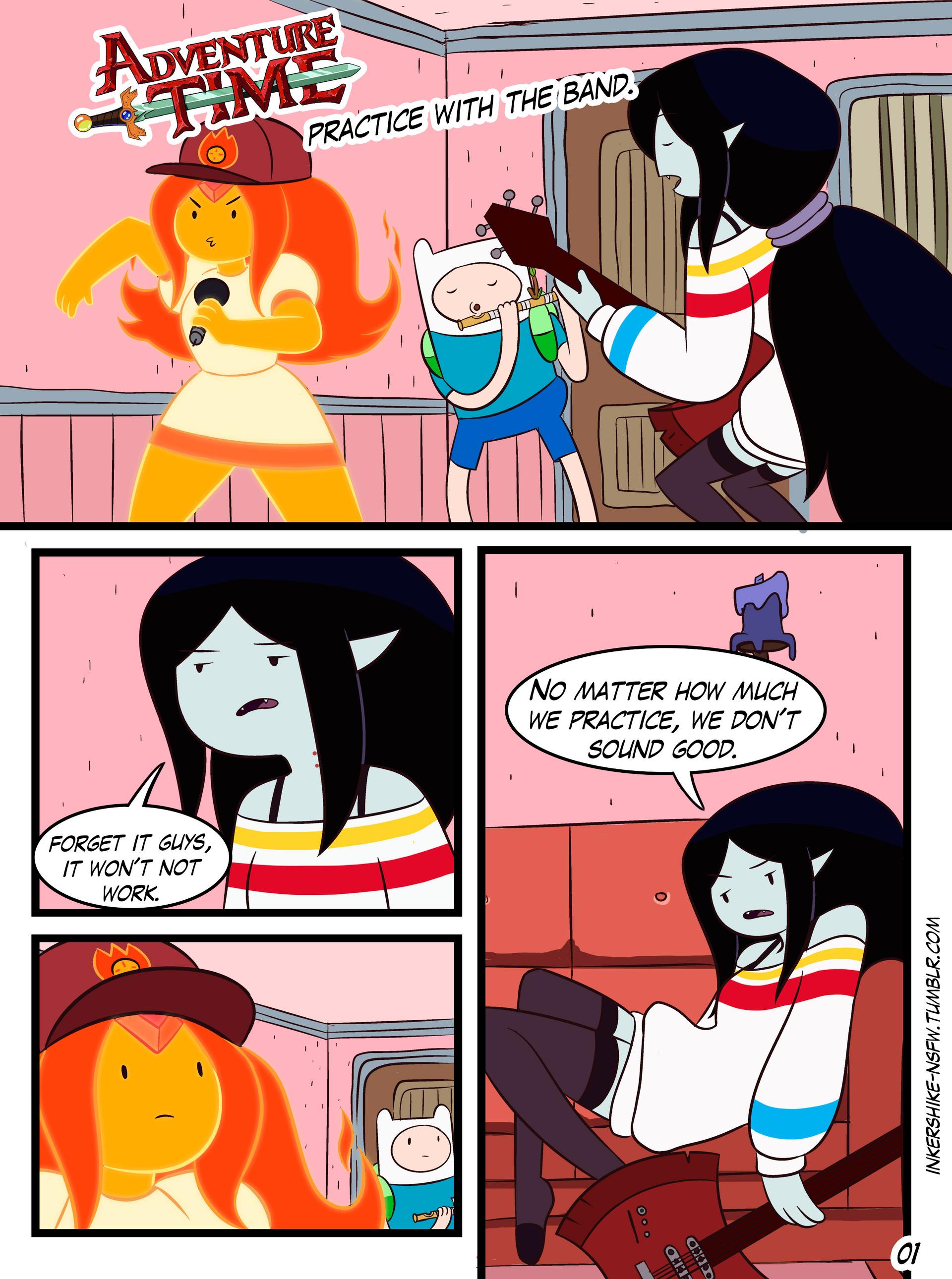 Adventure time: Practice With The Band - adult comic cover