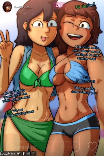 Anne and Marcy on vacations - Read free adult comic online