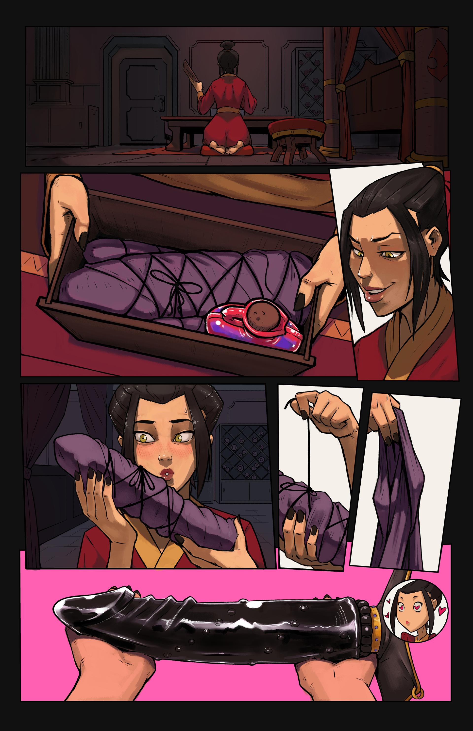 Azula and Dildo - adult comic cover