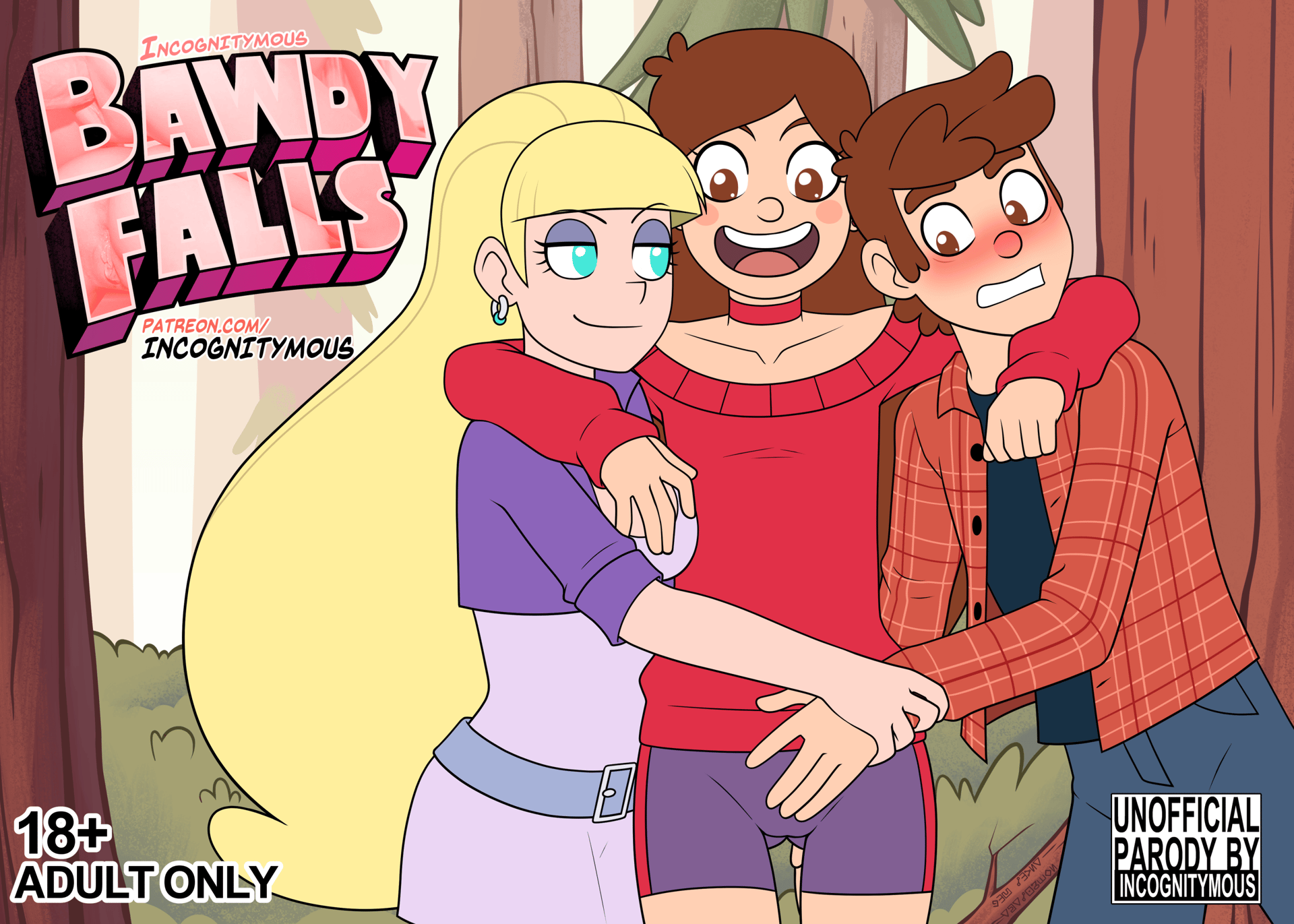 Bawdy Falls - adult comic cover