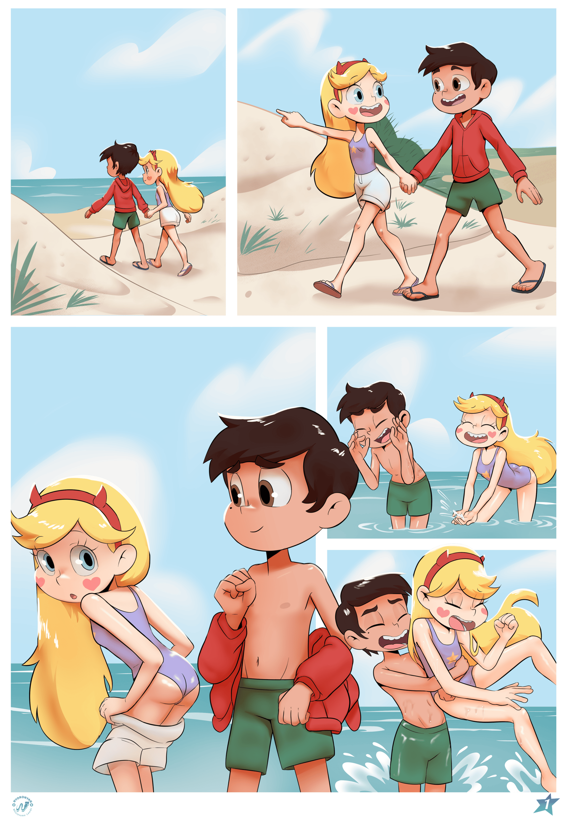 Beach Day - adult comic cover