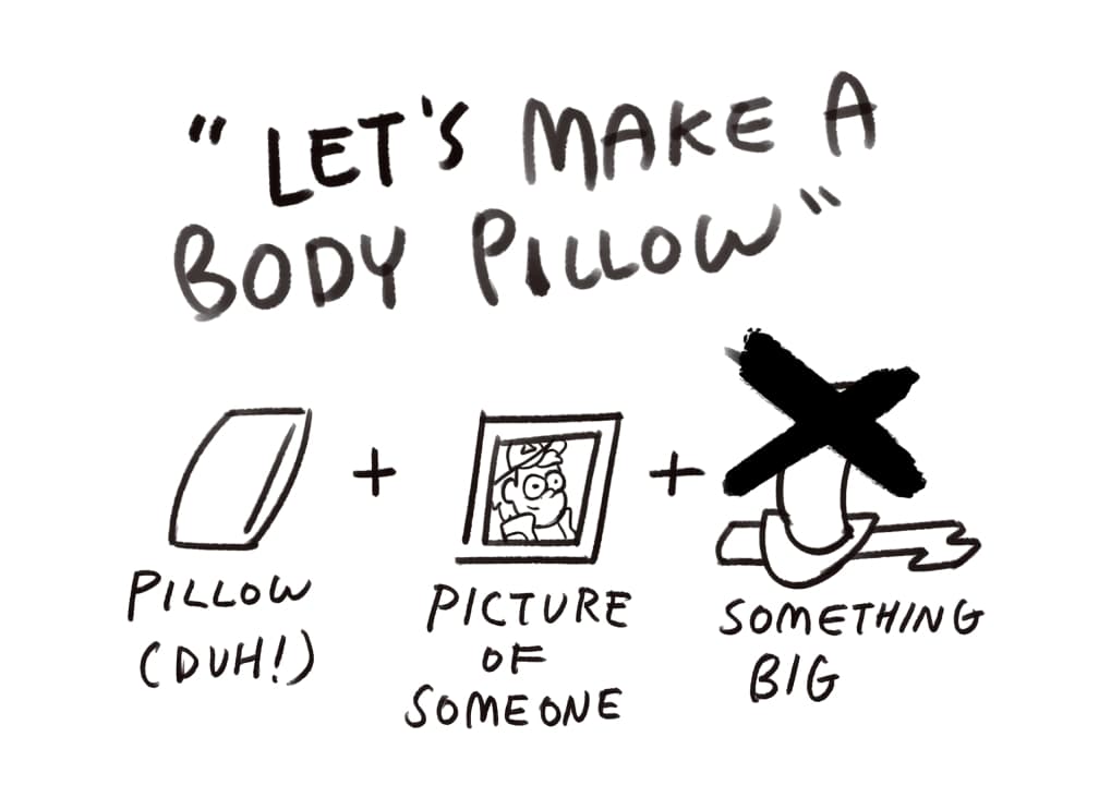 Body Pillow - adult comic cover