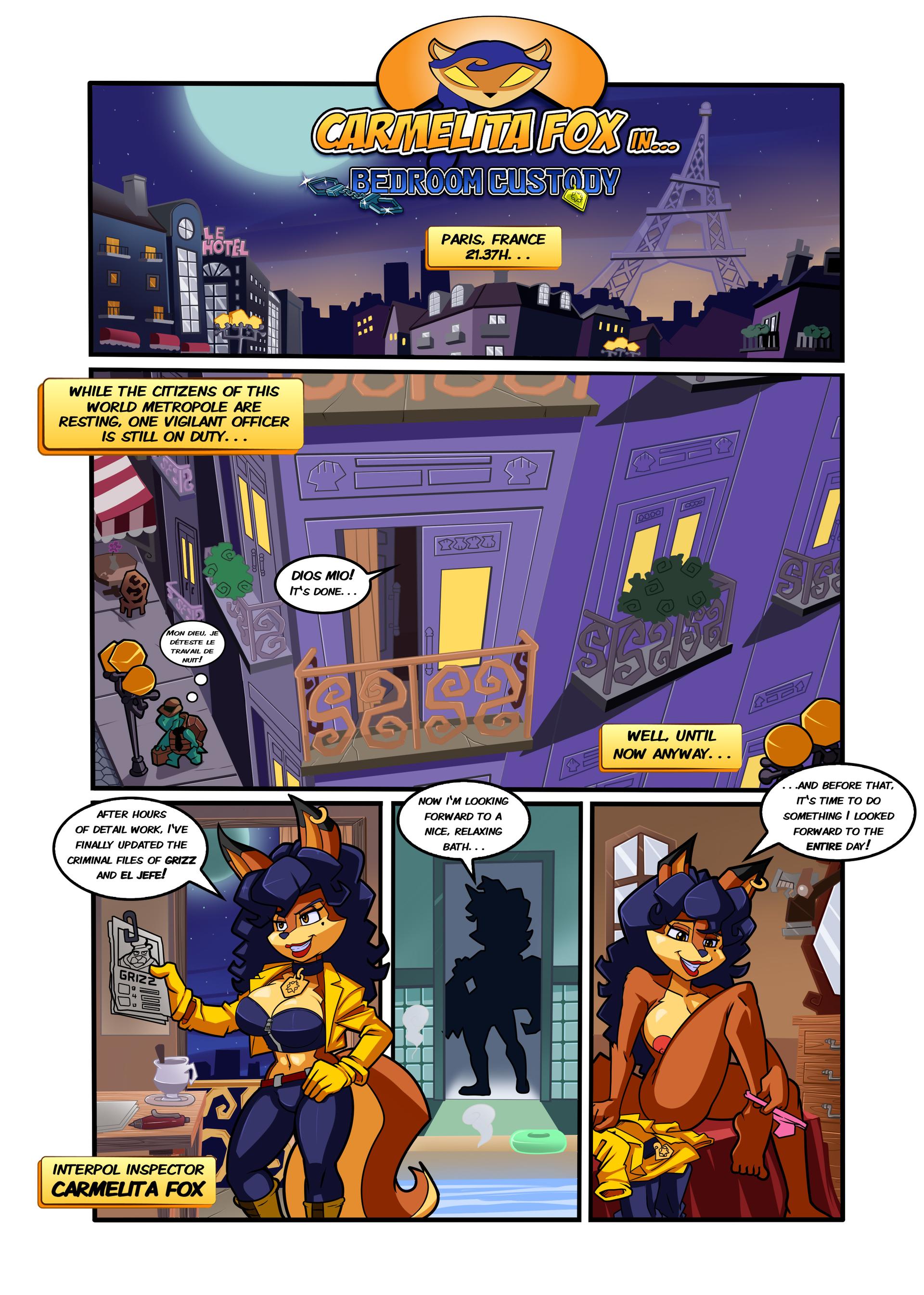 Carmelita Fox in Bedroom Custody - adult comic cover