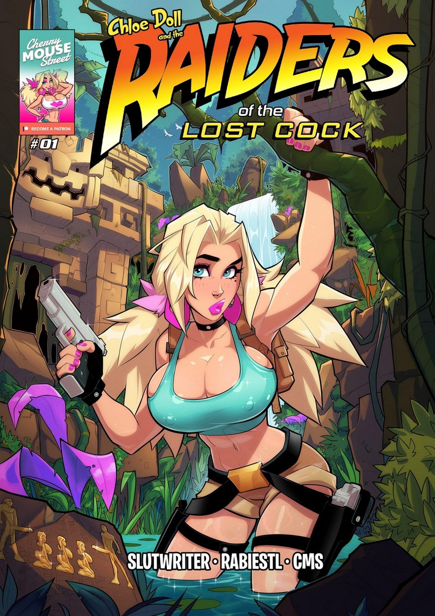 Chloe Doll and The Raiders of the Lost Cock - adult comic cover