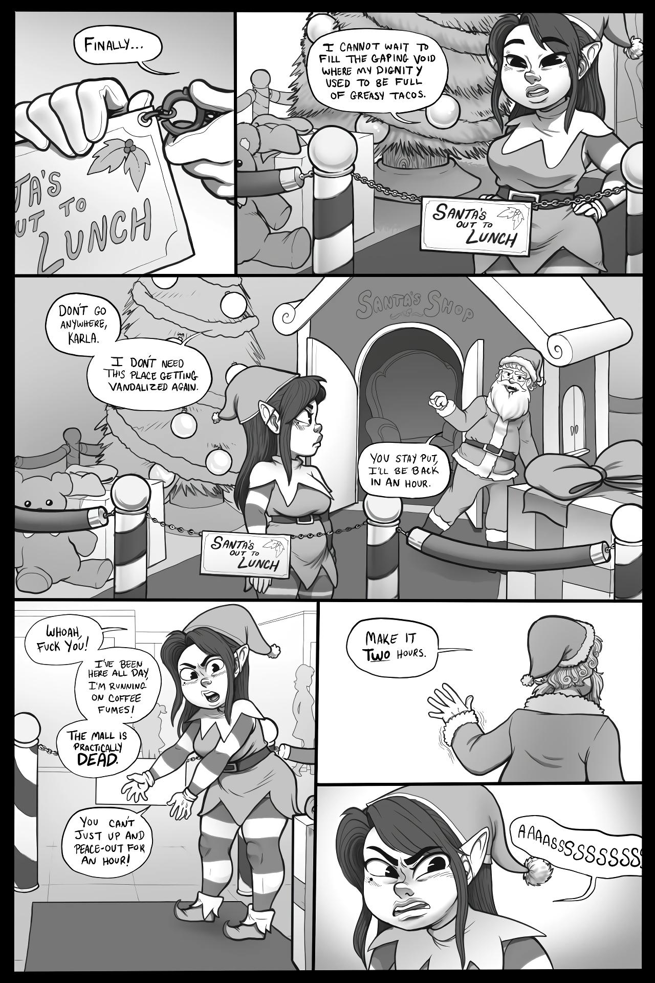 Christmas Elf - adult comic cover