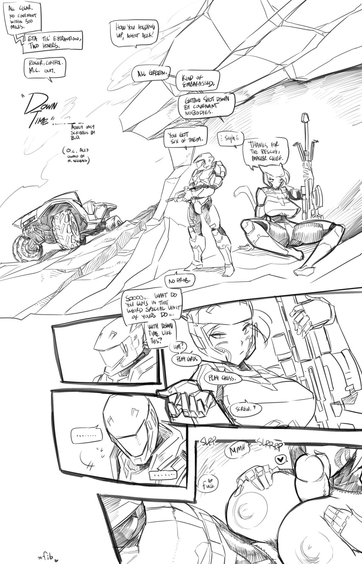 Down time - adult comic cover