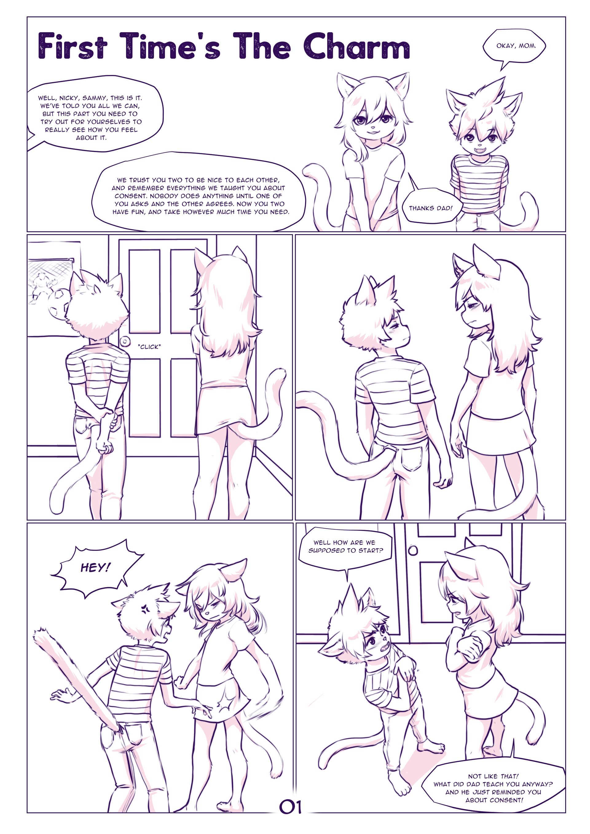 First Time's The Charm - adult comic cover
