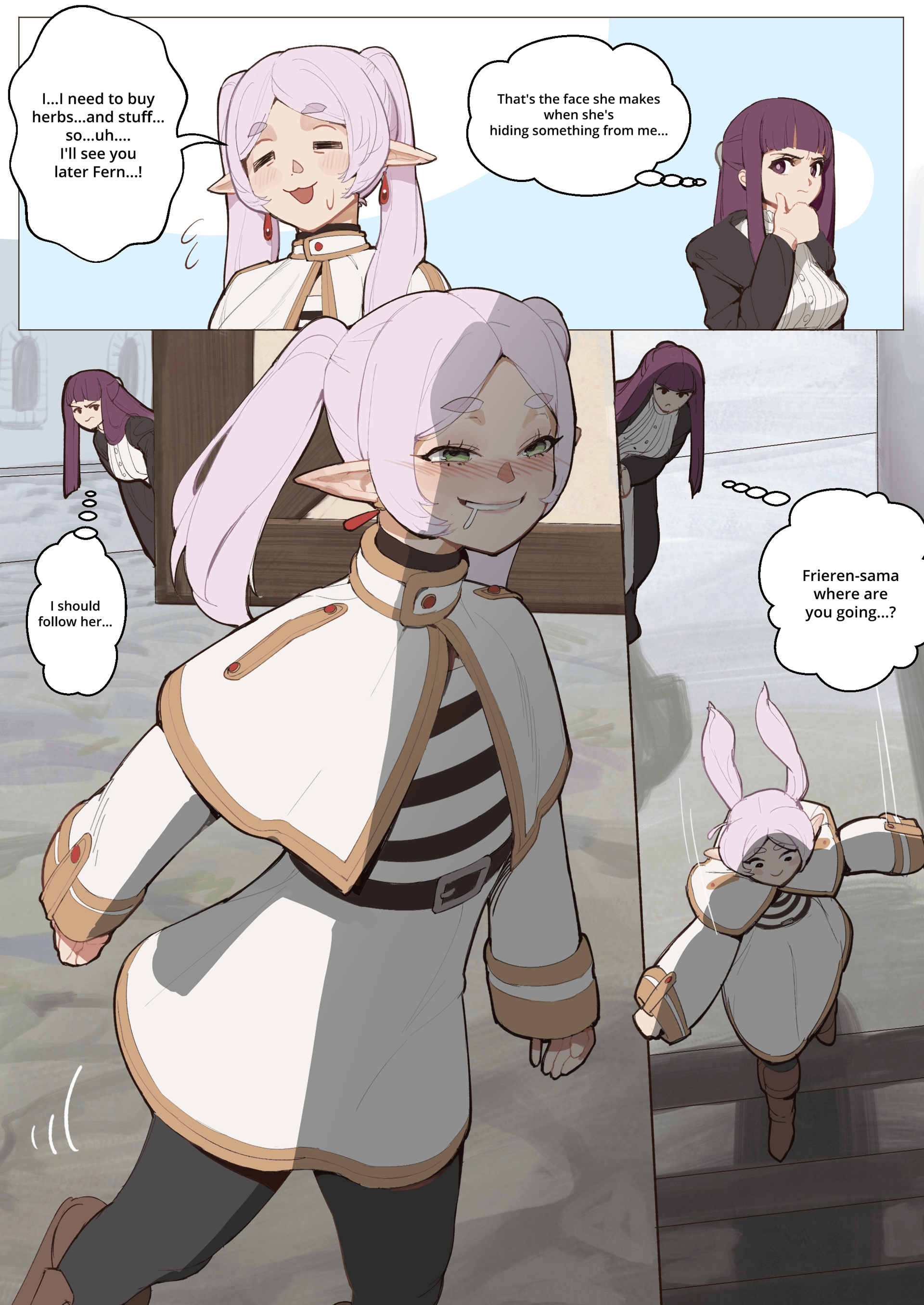 Frieren Buys Herbs - adult comic cover
