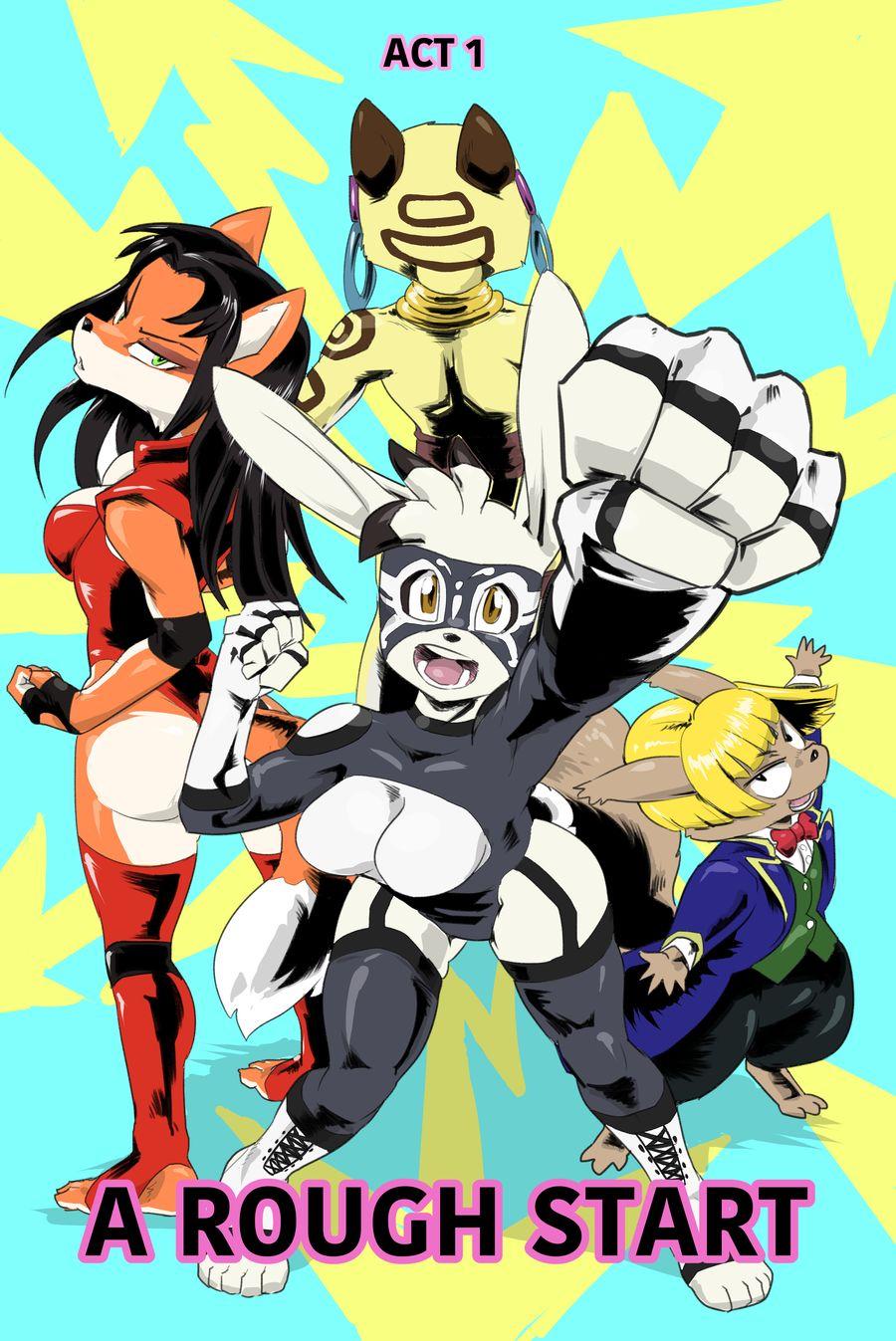 Furry Fight Chronicles 1-4 - adult comic cover