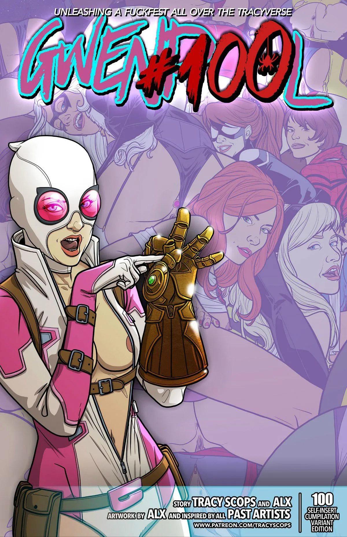 Gwenpool 100 - adult comic cover