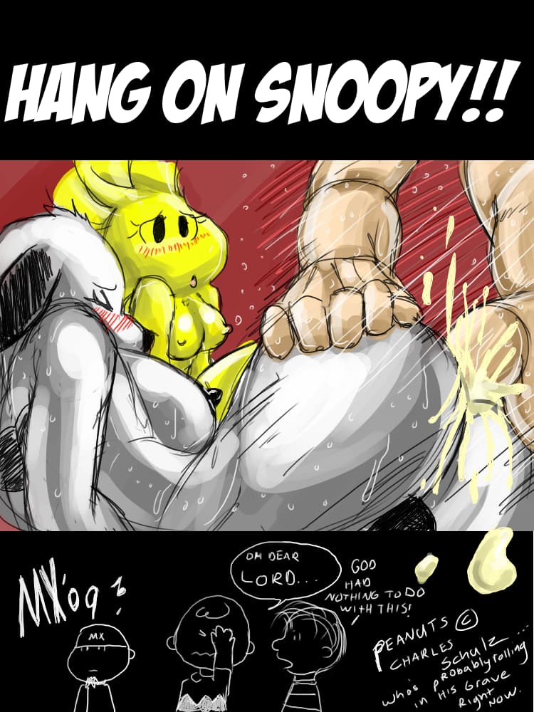 Hang on Snoopy!! - adult comic cover