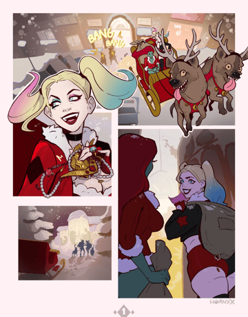 Harley and Ivy's Christmas Kiss - Read free adult comic online