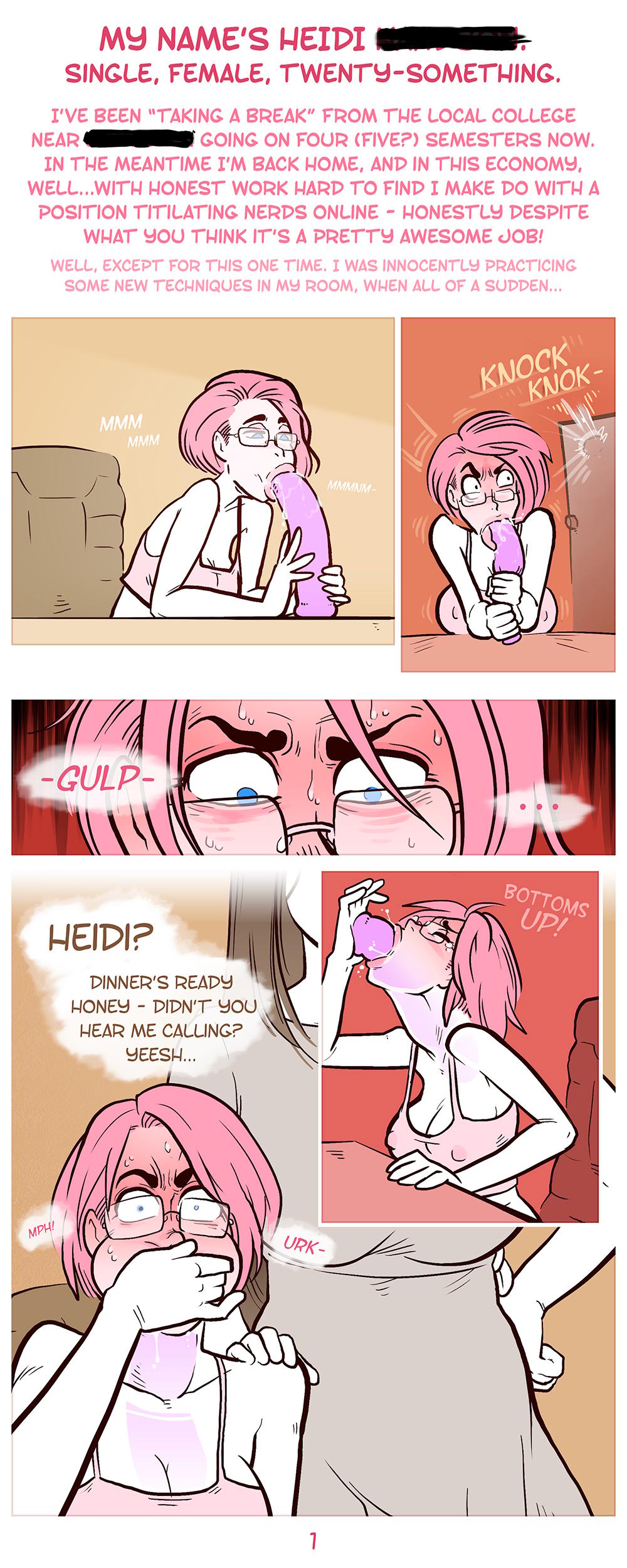 Heidi Whore's Hidey Holes - adult comic cover