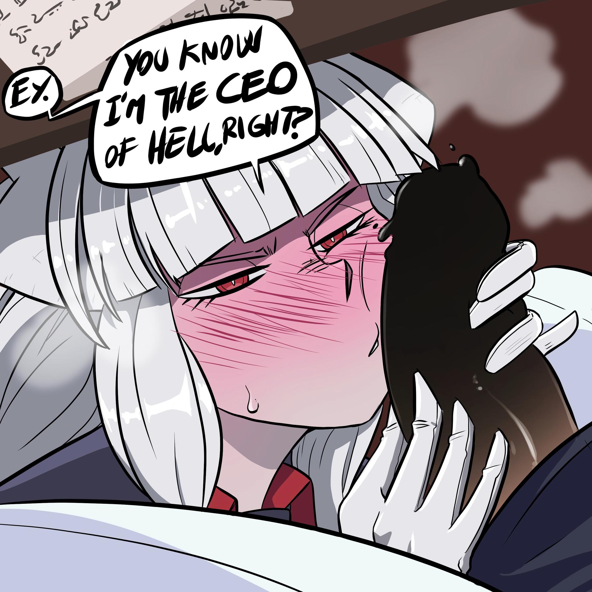 Helltaker and Lucifer - adult comic cover