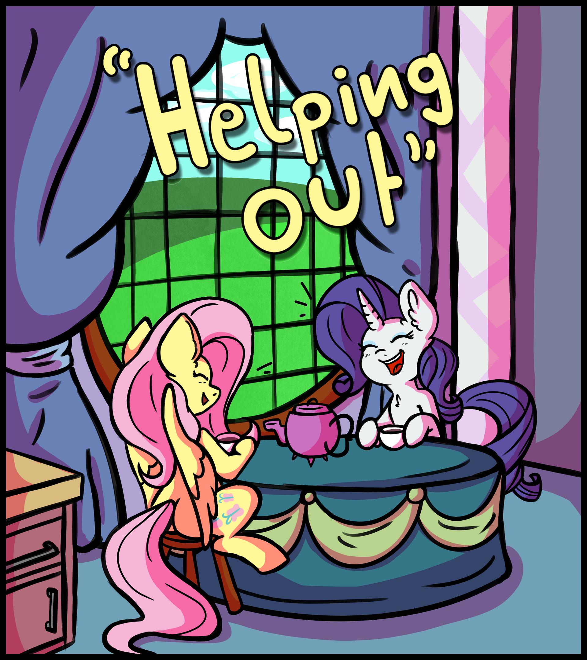 Helping Out - adult comic cover