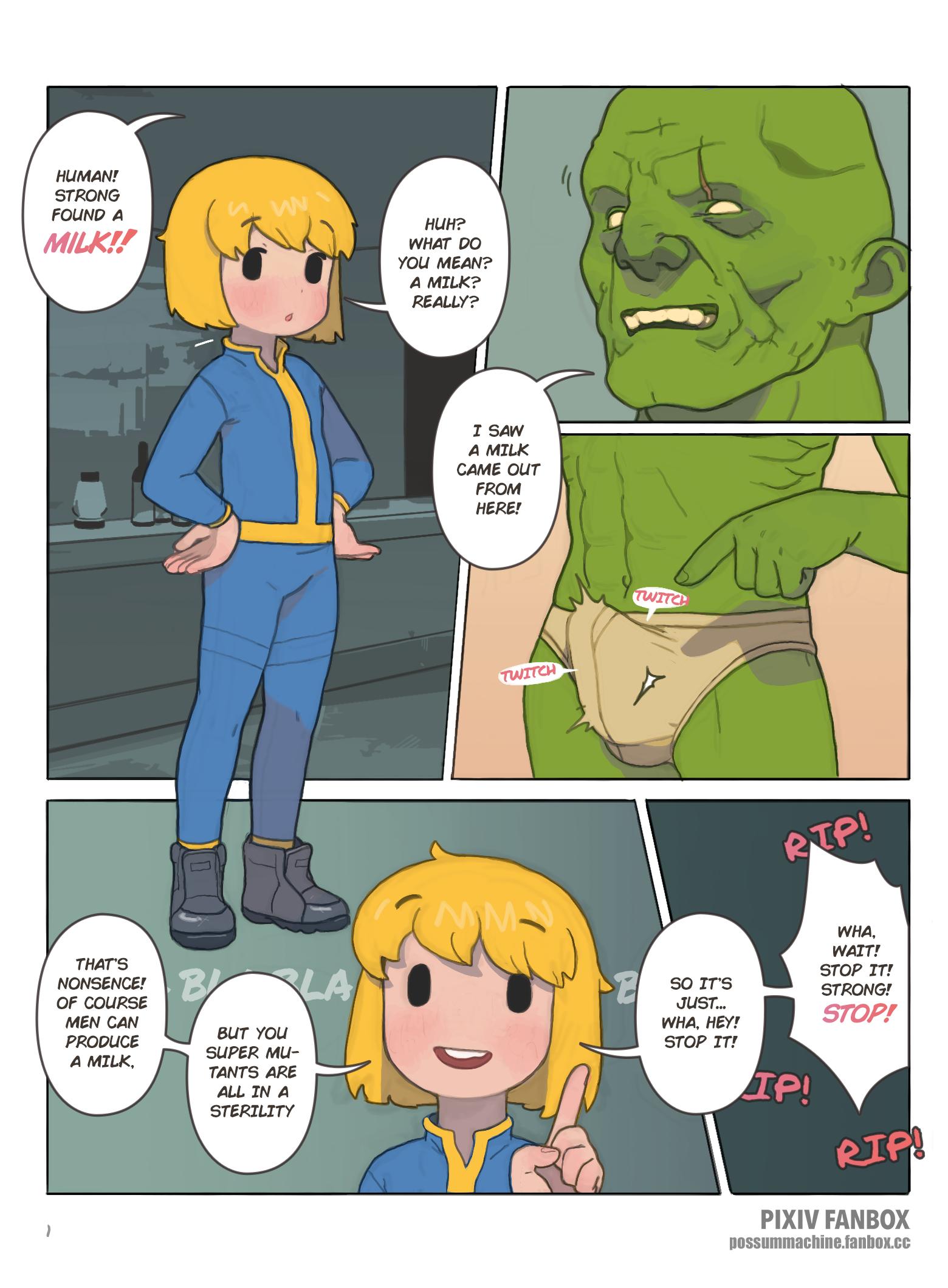 Human found a Milk - adult comic cover