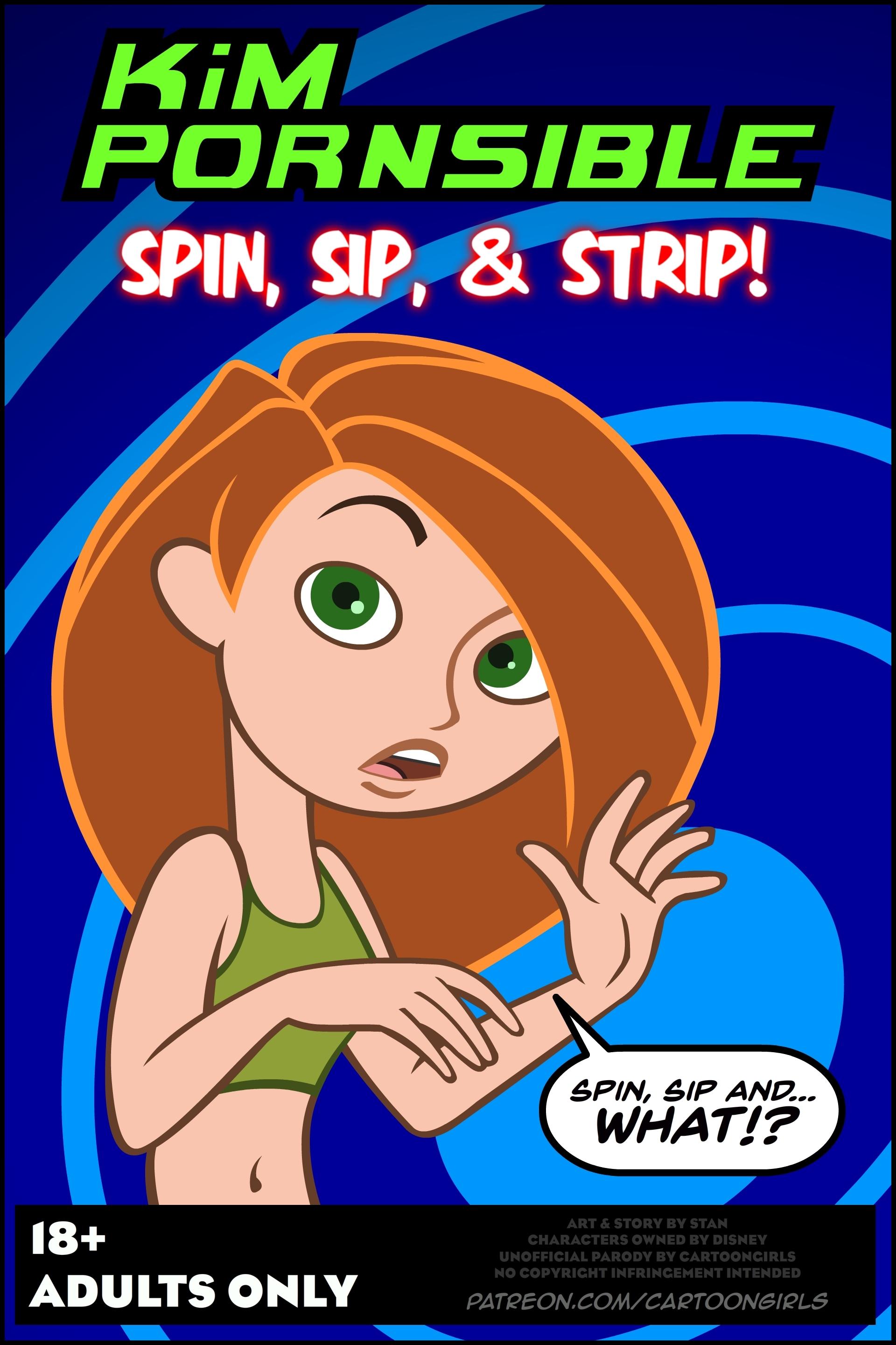 Kim Possible Spin, Sip & Strip! - adult comic cover