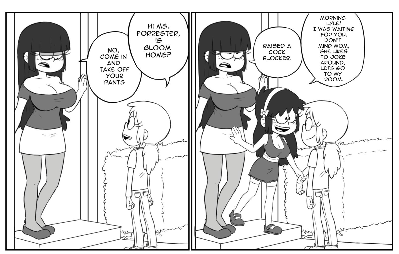 Lyle Loud x Gloom Loud x Lois Loud x Maggie - adult comic cover