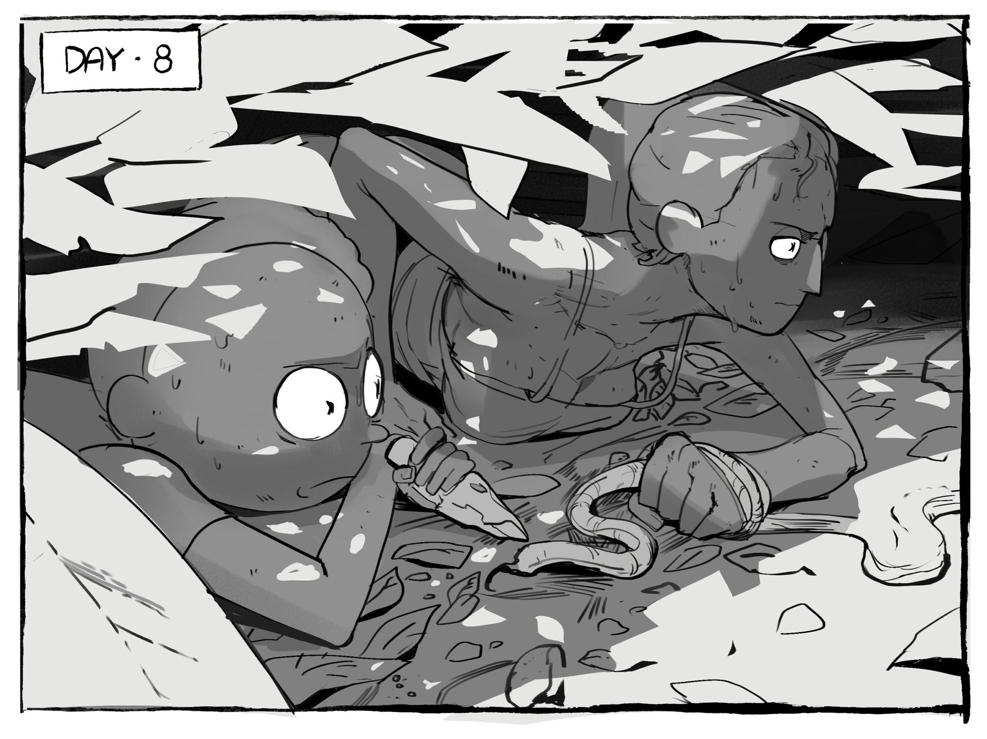 Me and My Younger Brother Got Stranded in Some Alien Planet - adult comic cover