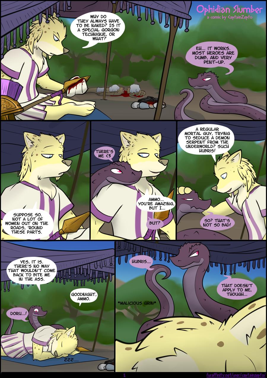 Ophidian Slumber - adult comic cover