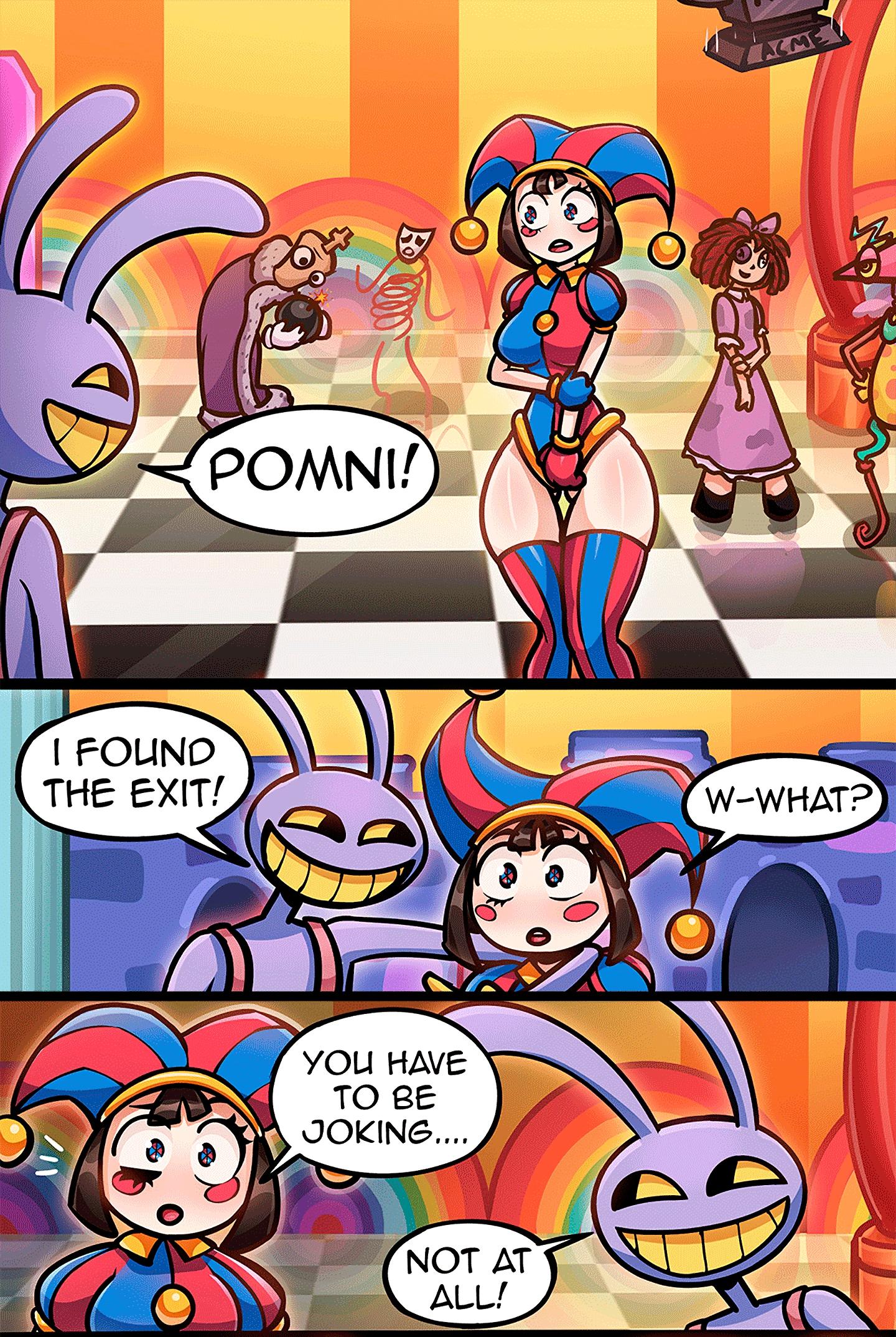 Pomni Found The Wrong Exit Door - adult comic cover