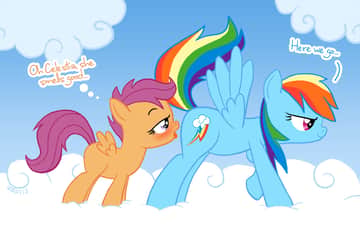 Rainbow Dash and Scootaloo - Read free adult comic online