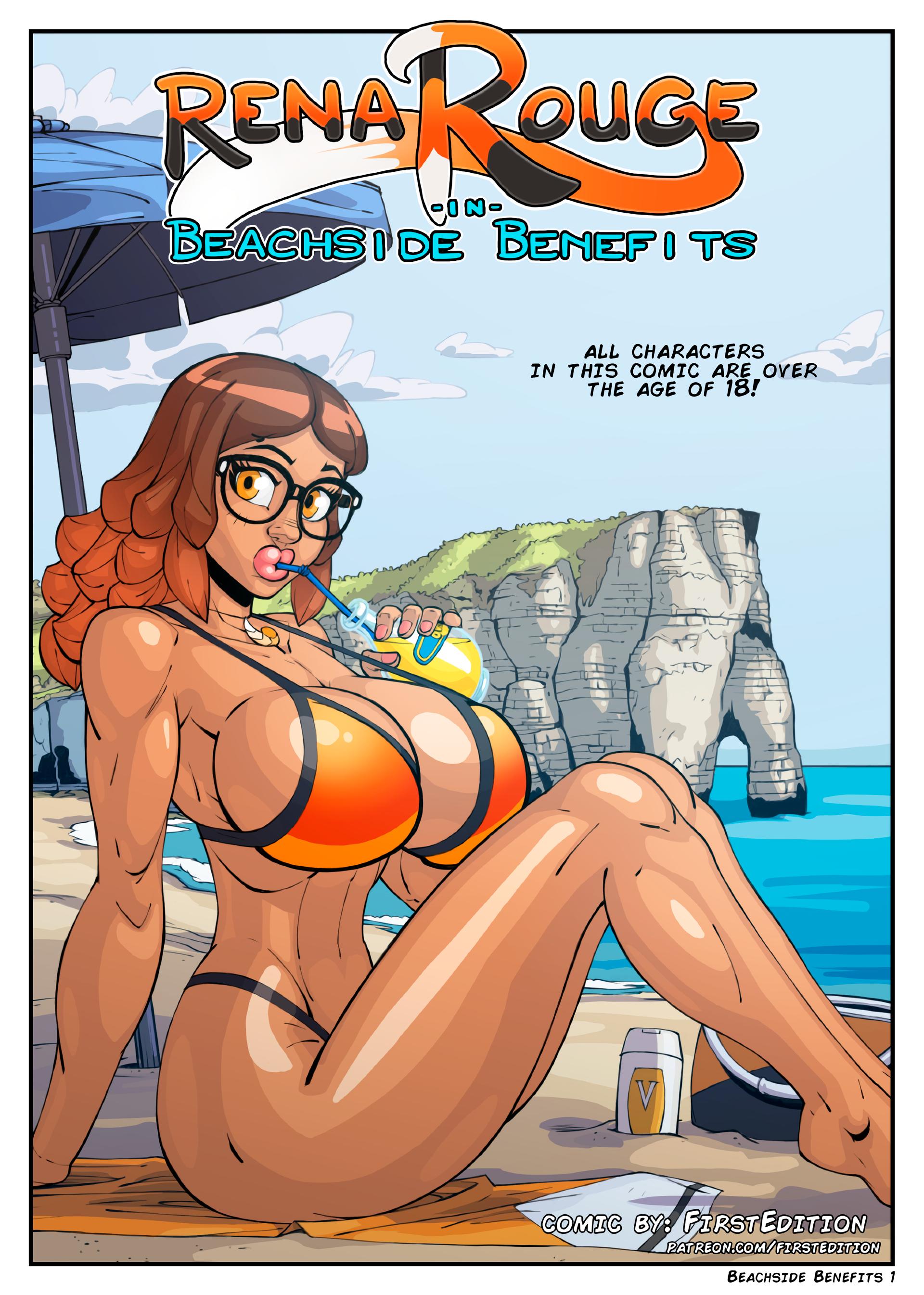 Rena Rouge Beachside Benefits - adult comic cover