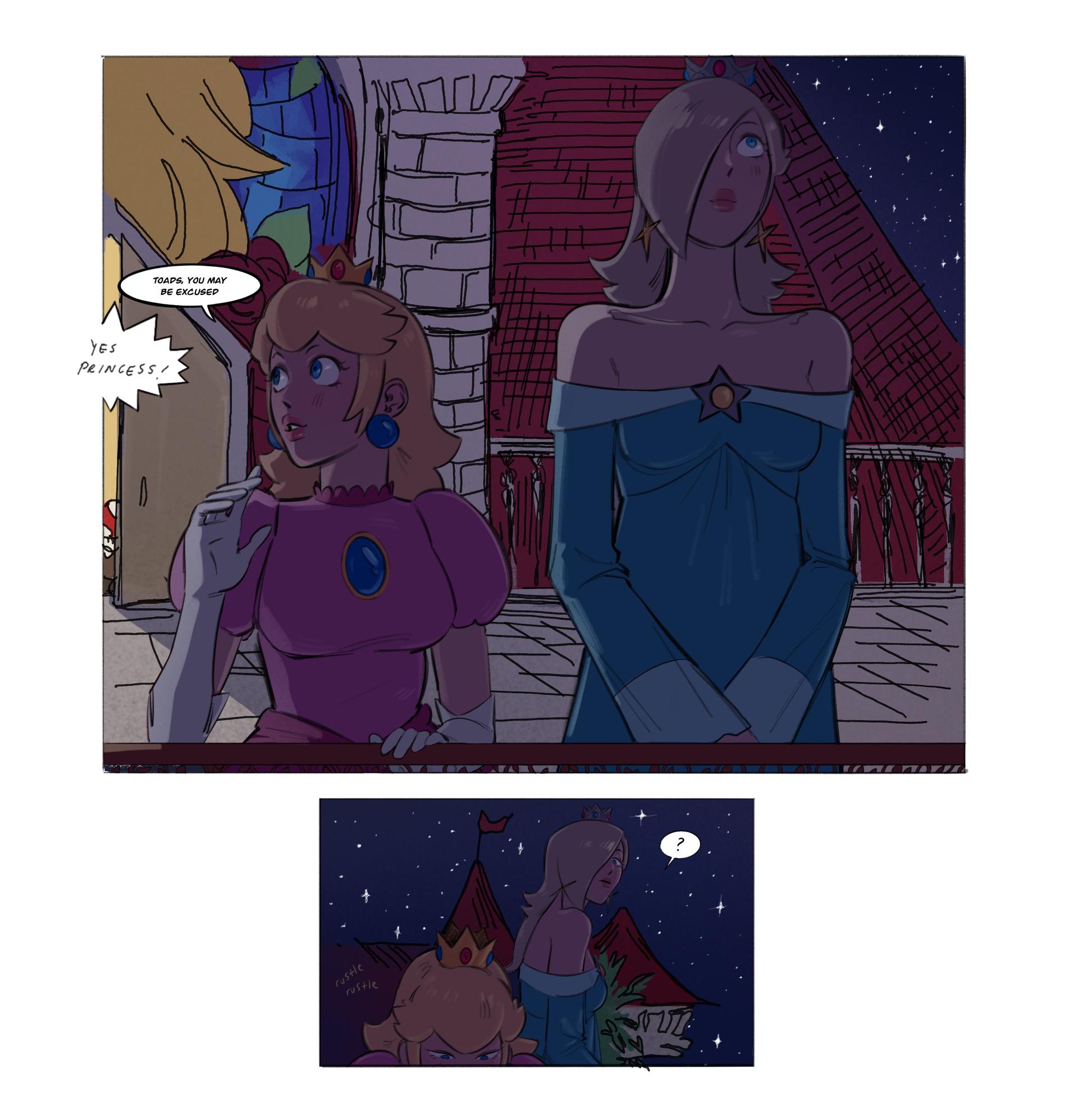 Rosalina x Peach - adult comic cover