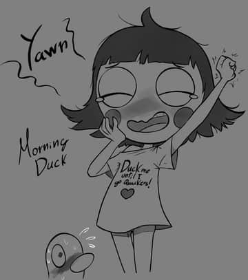 Sarah and Duck Greyscale Set - Read free adult comic online