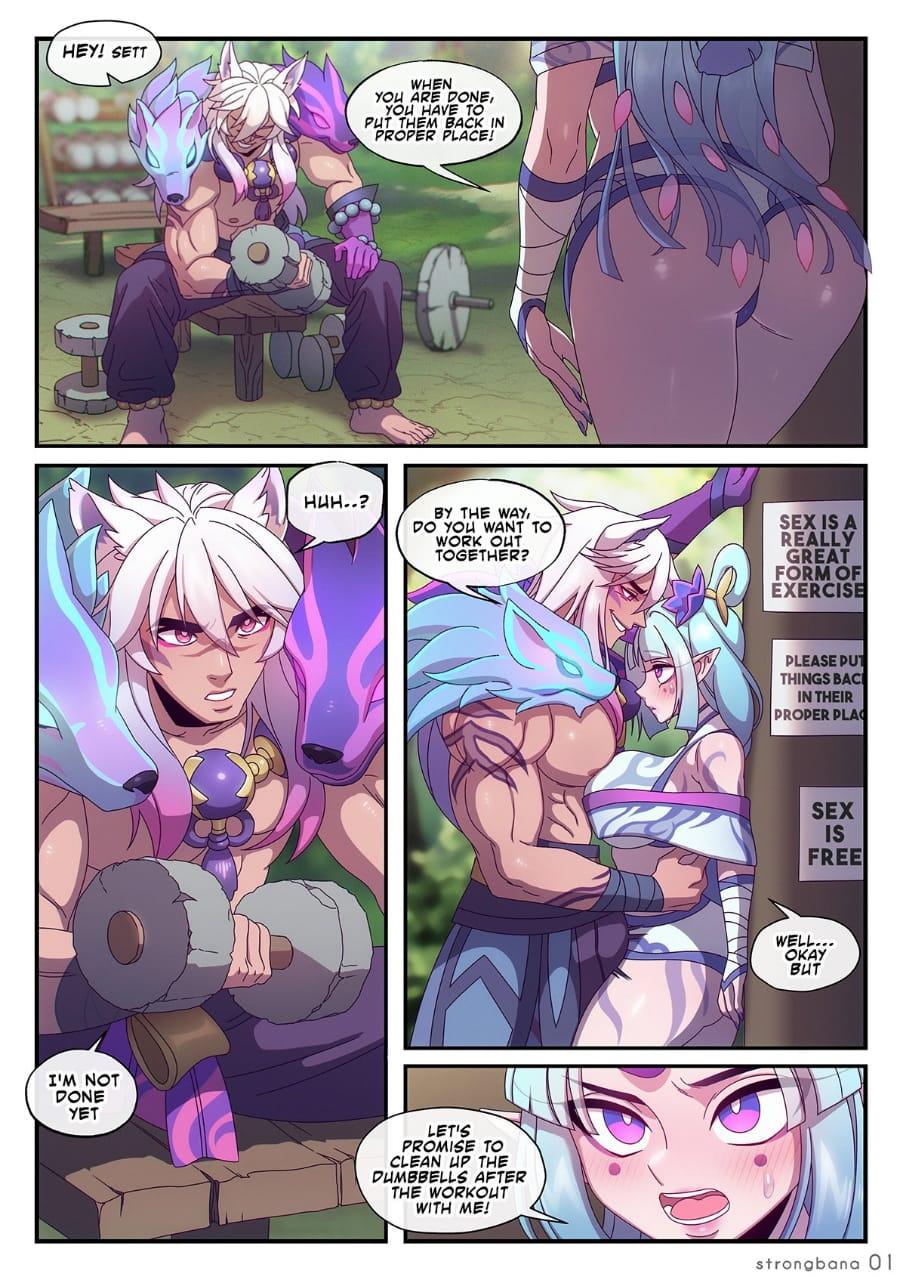 Sett x Soraka spirit blossom - adult comic cover
