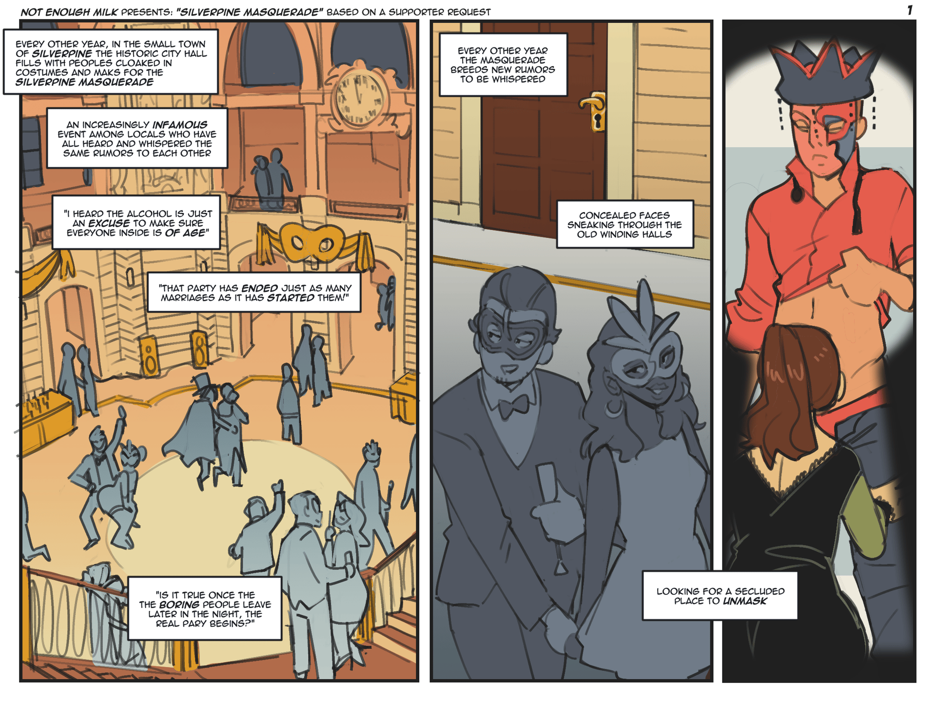 Silverpine Masquerade - adult comic cover