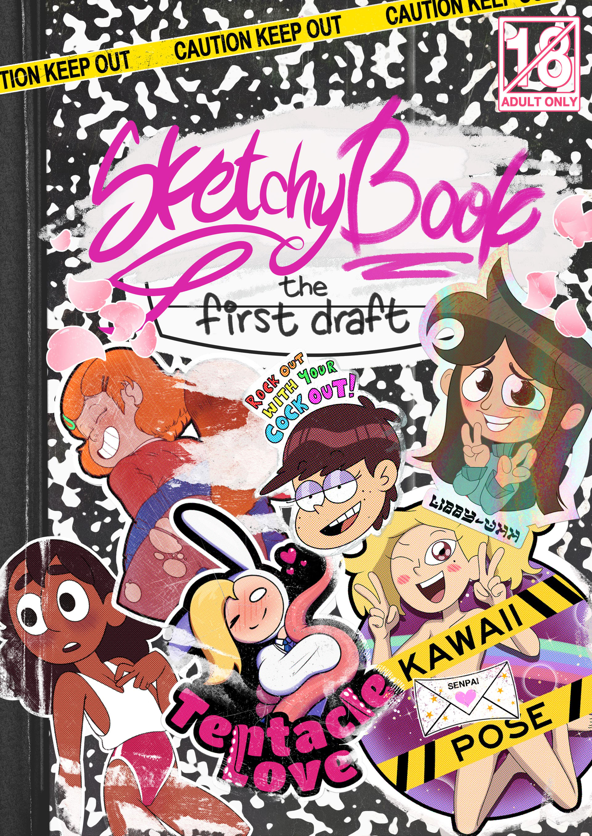 Sketchy Book: The First Draft - adult comic cover