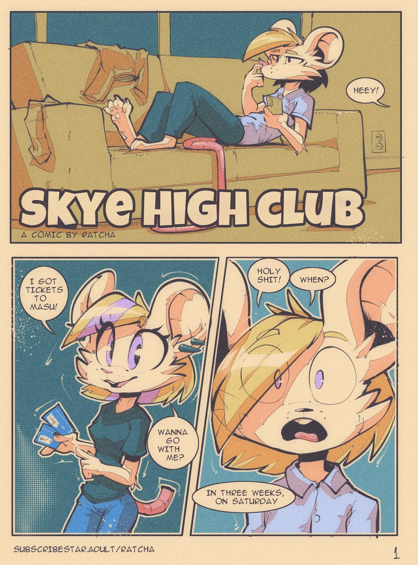 Skye High Club - adult comic cover