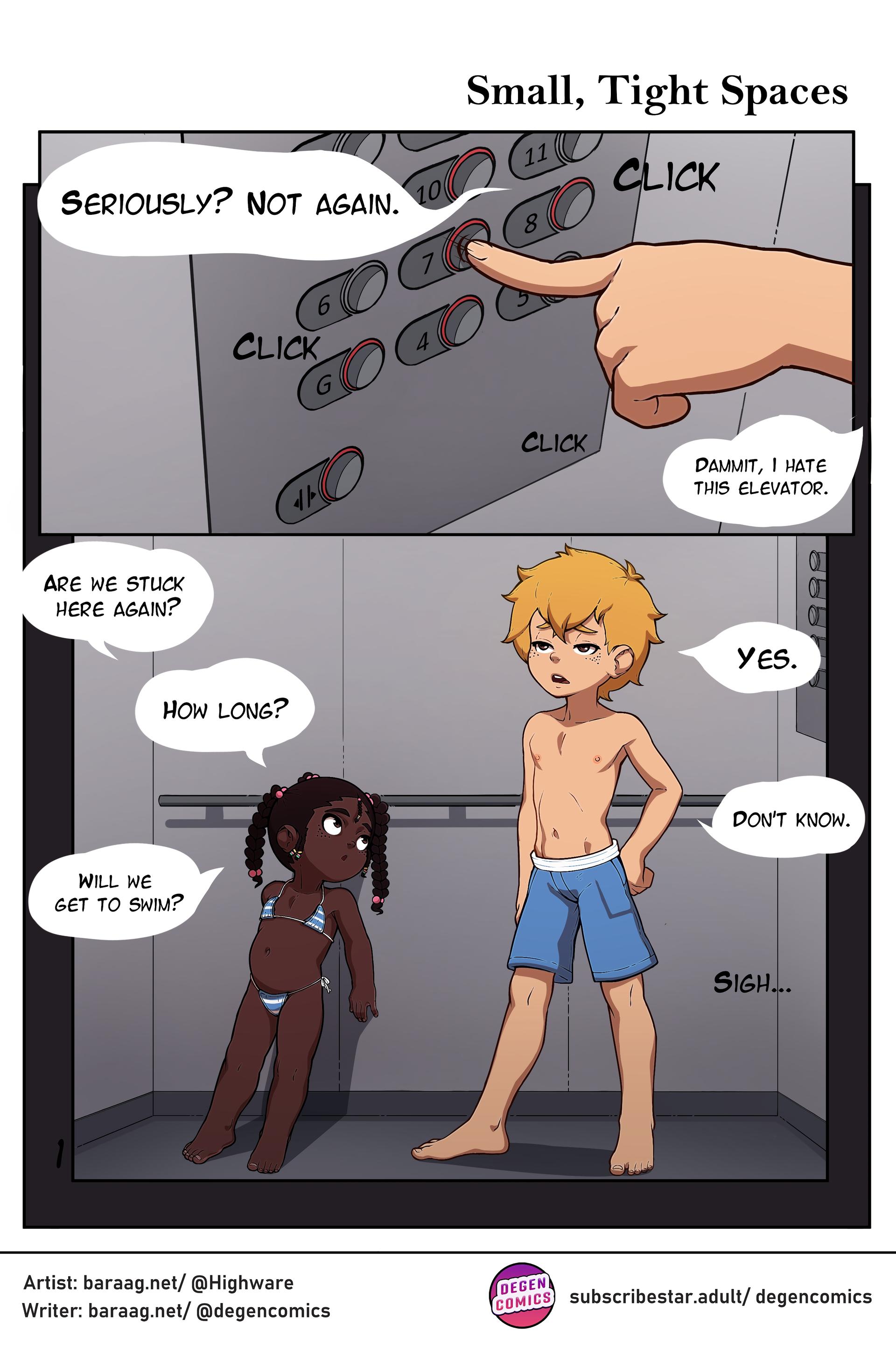 Small, Tight Spaces - adult comic cover