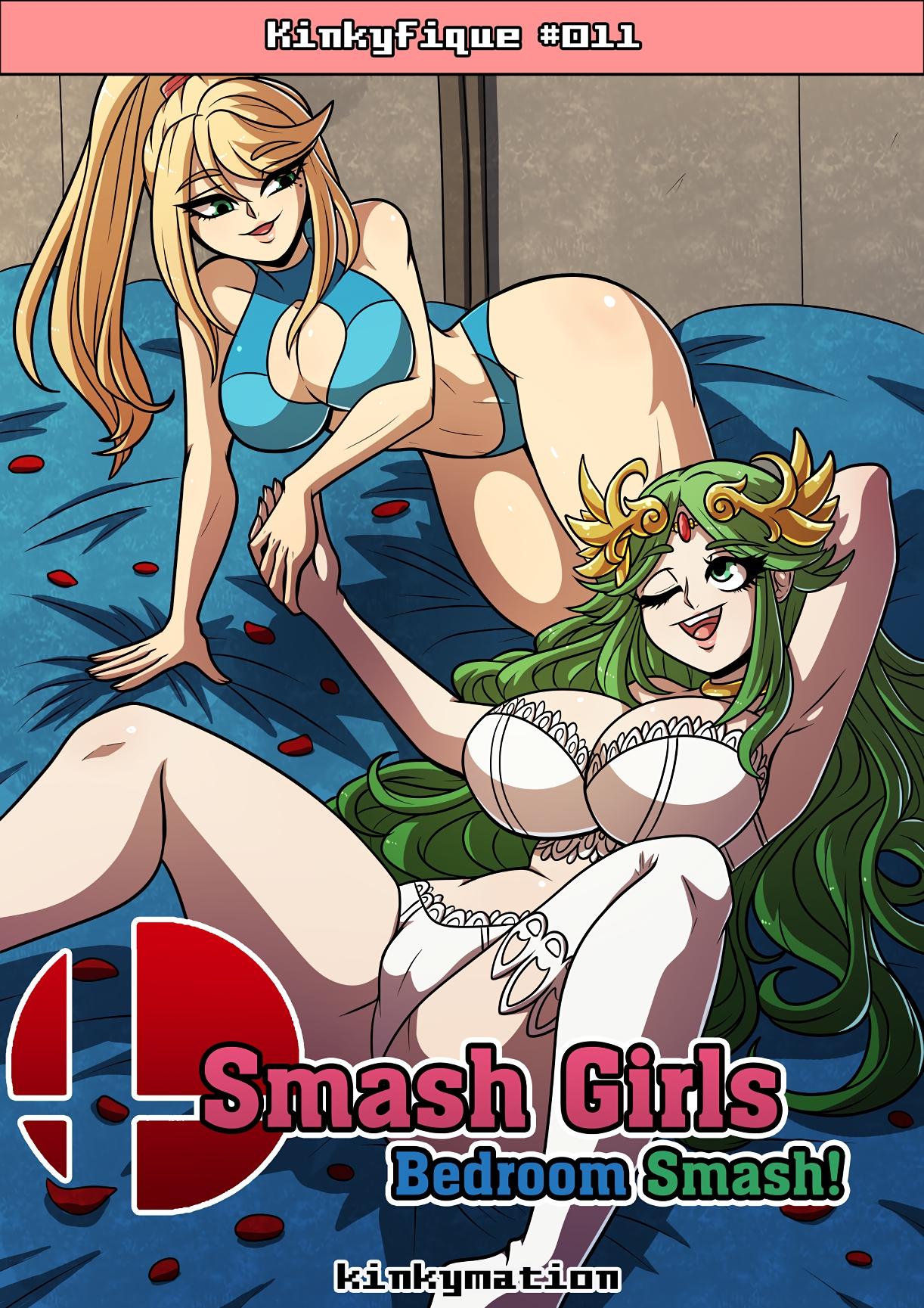 Smash Girls: Samus and Palutena's Bedroom Smash! - adult comic cover