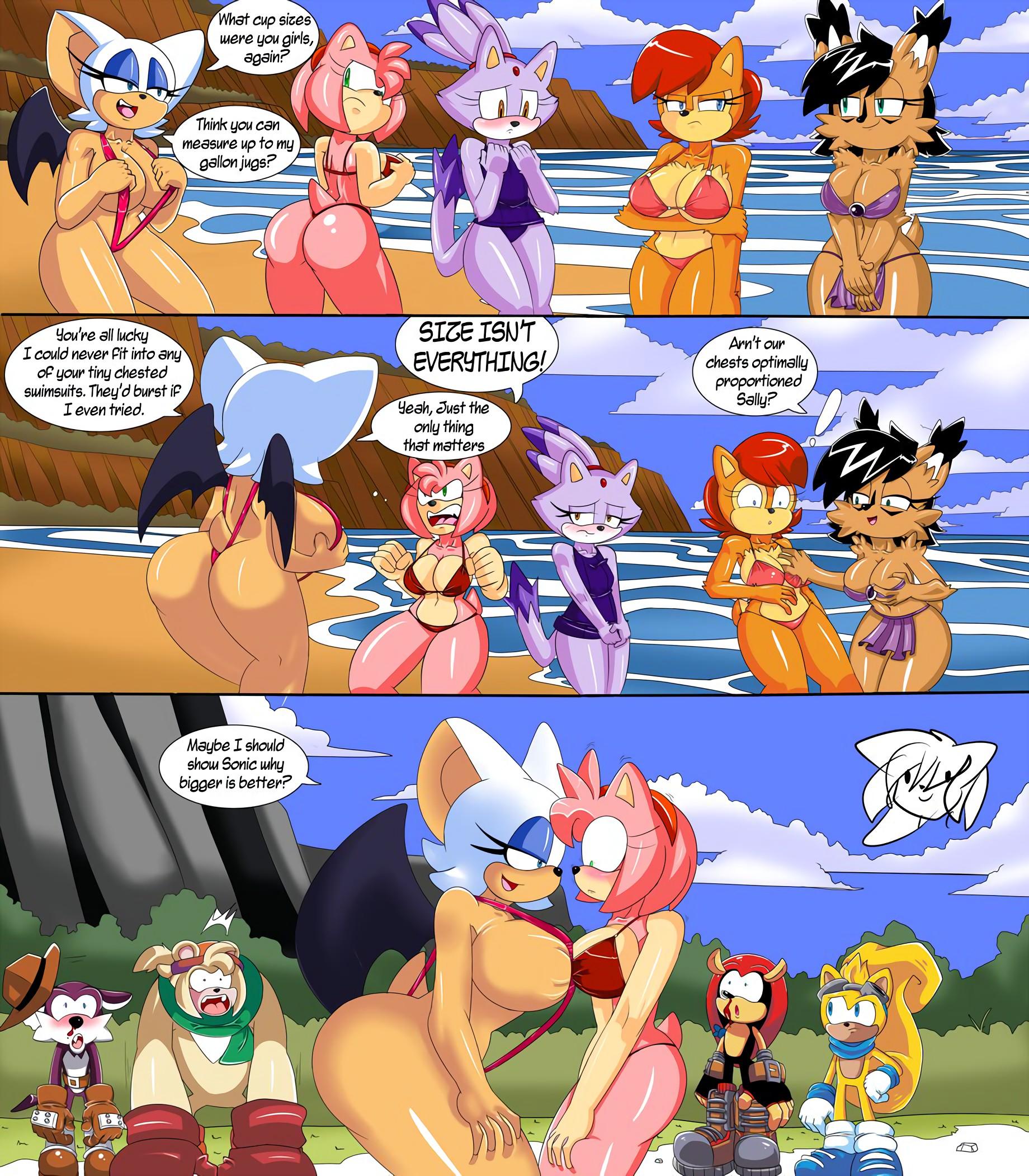 Sonic Girls Breast Expansion - adult comic cover