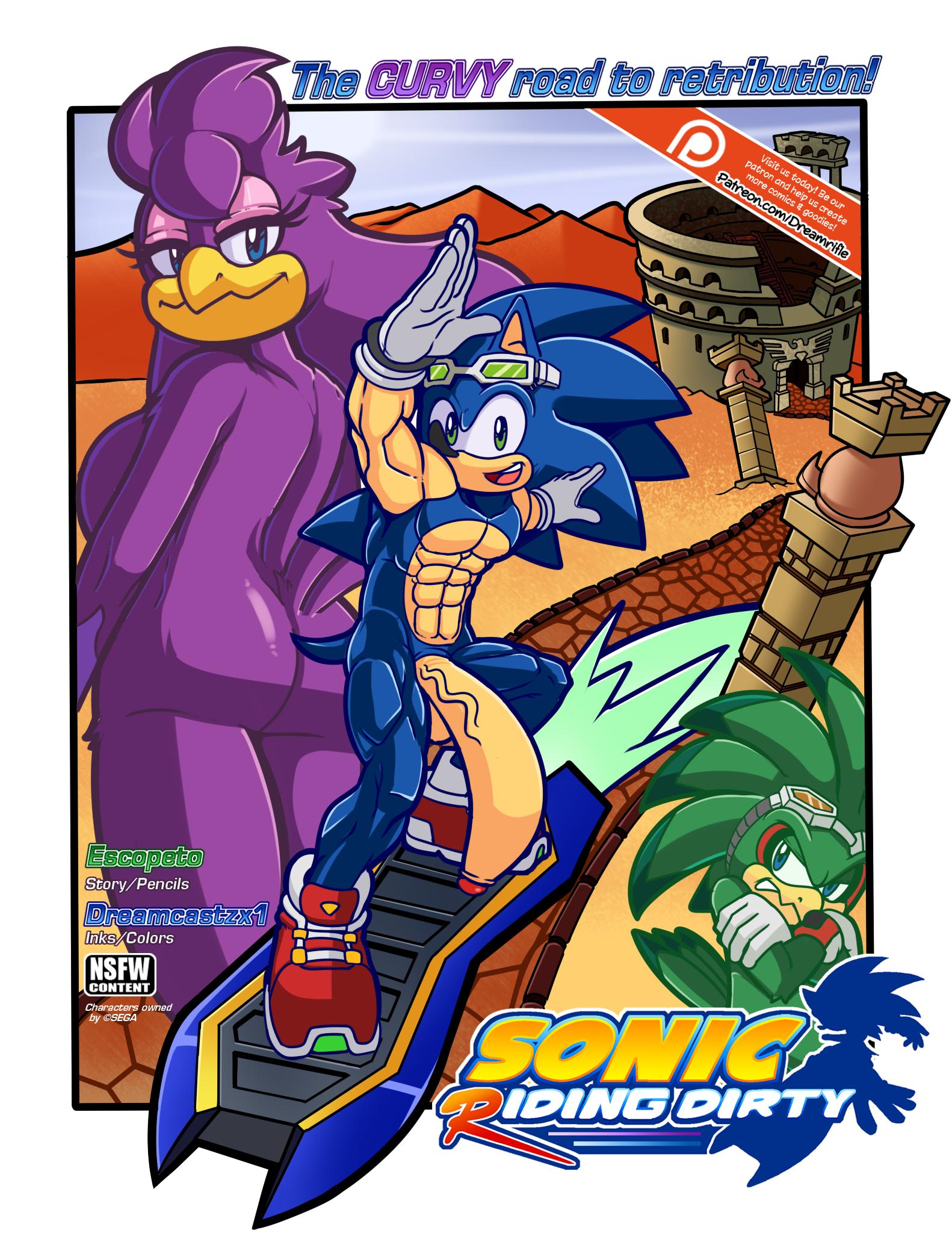 Sonic Riding Dirty - adult comic cover