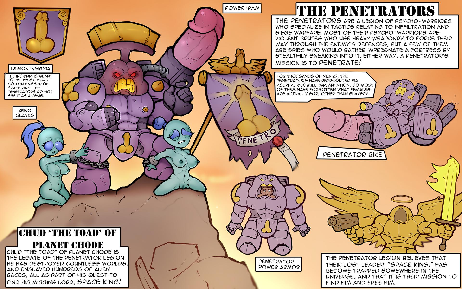 Space King: The Penetrators - adult comic cover