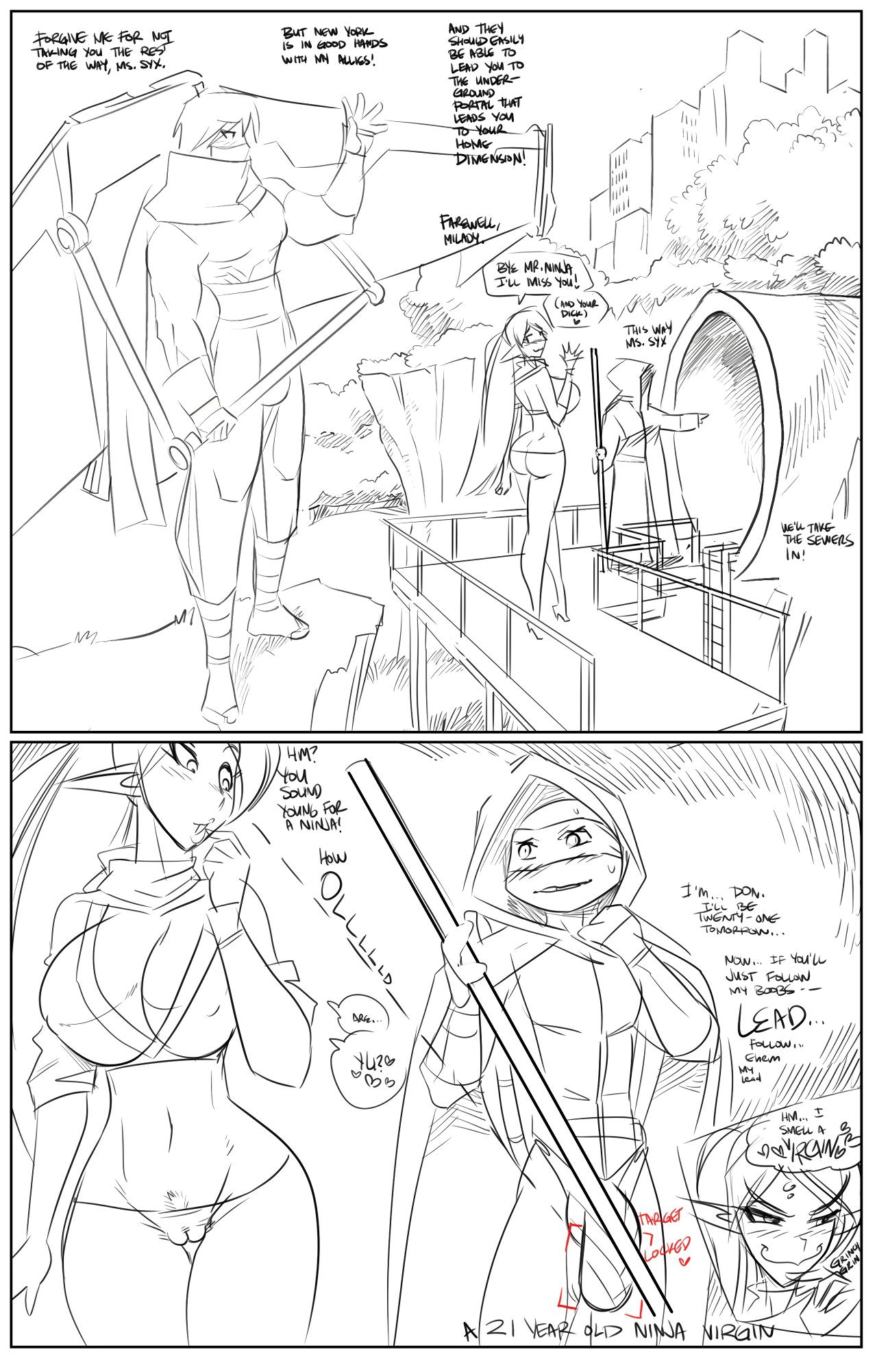 Syx Ninja Go - adult comic cover
