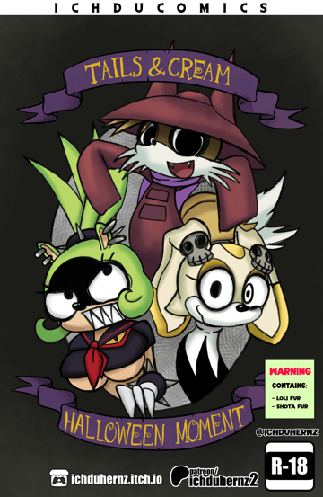Tails and Cream Halloween Moment - Read free adult comic online
