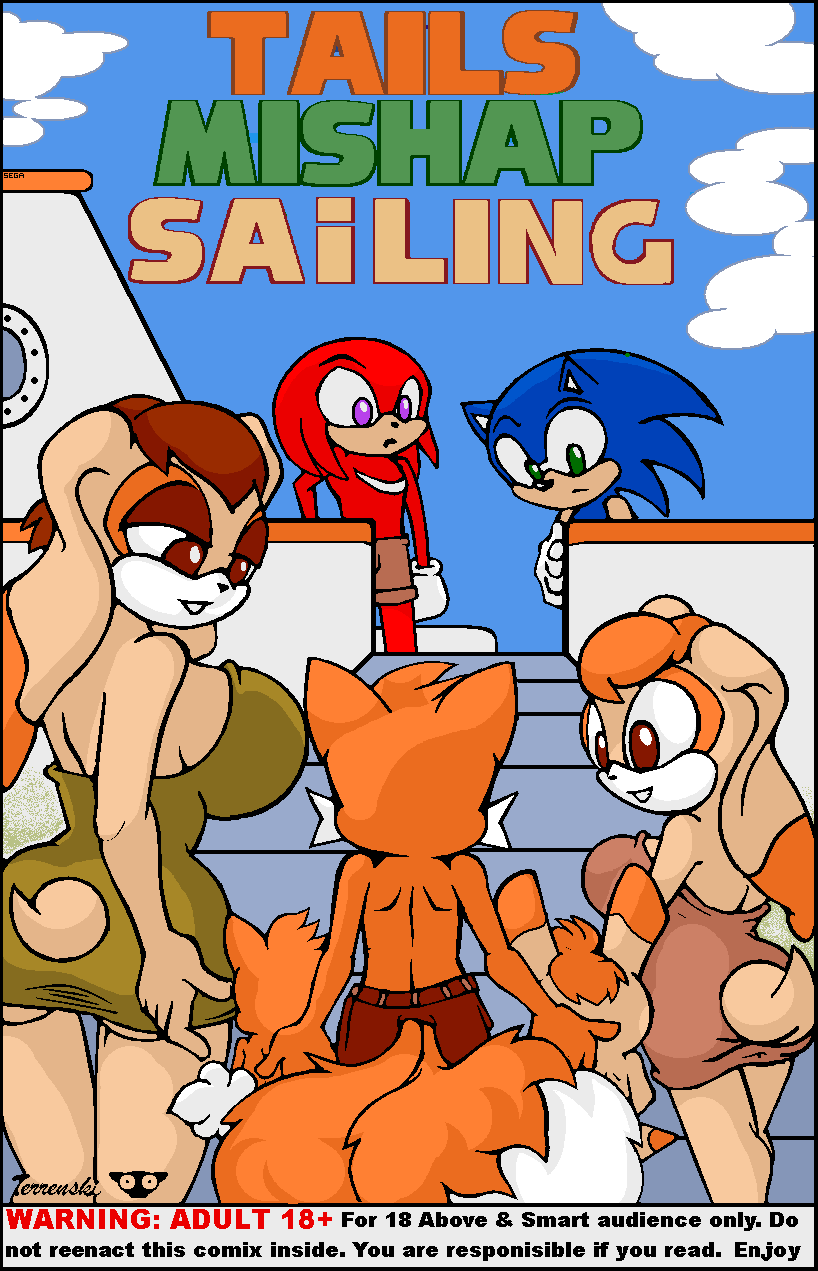 Tails Mishap Sailing - adult comic cover