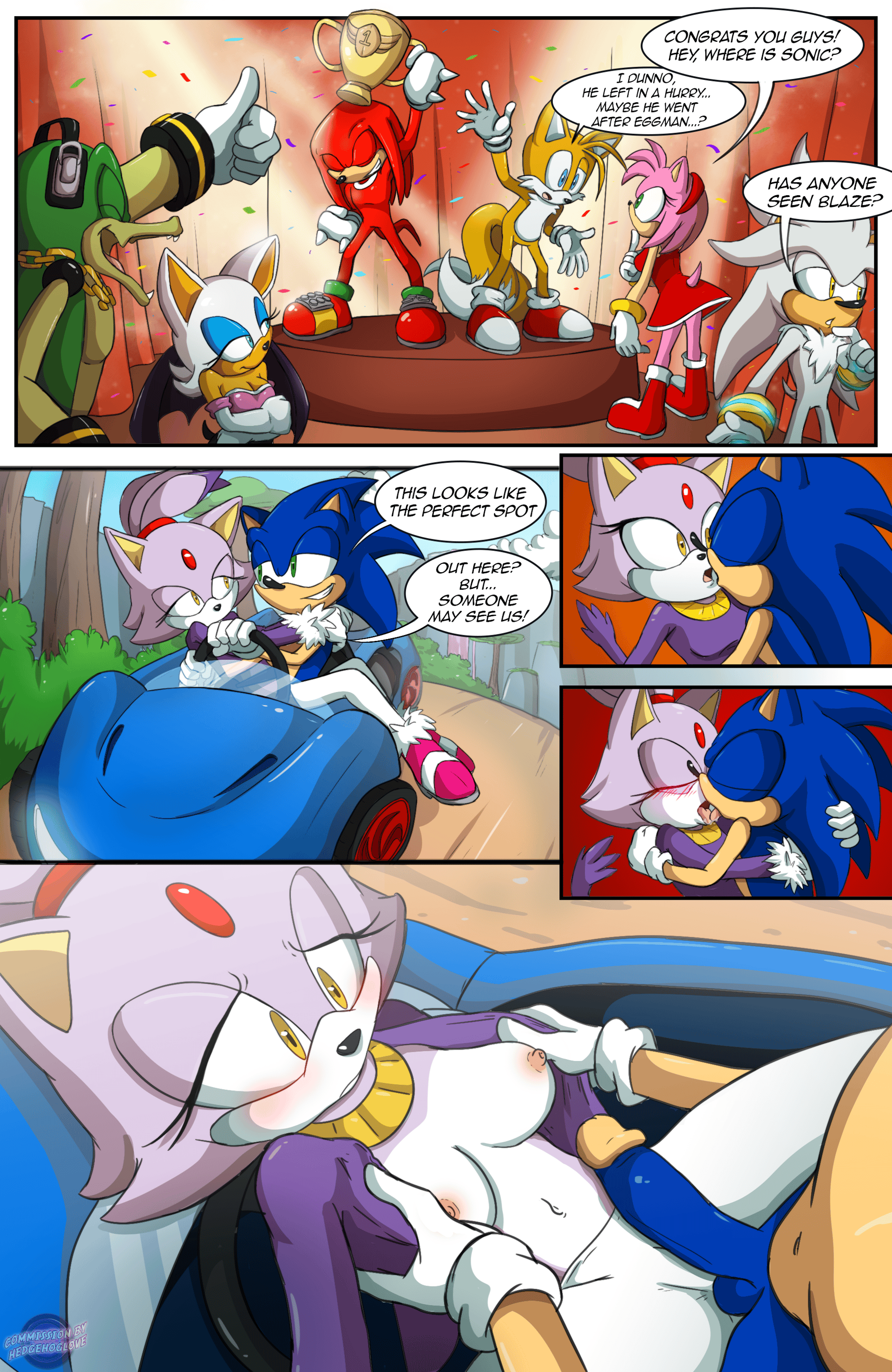 Team Sonic Racing - adult comic cover