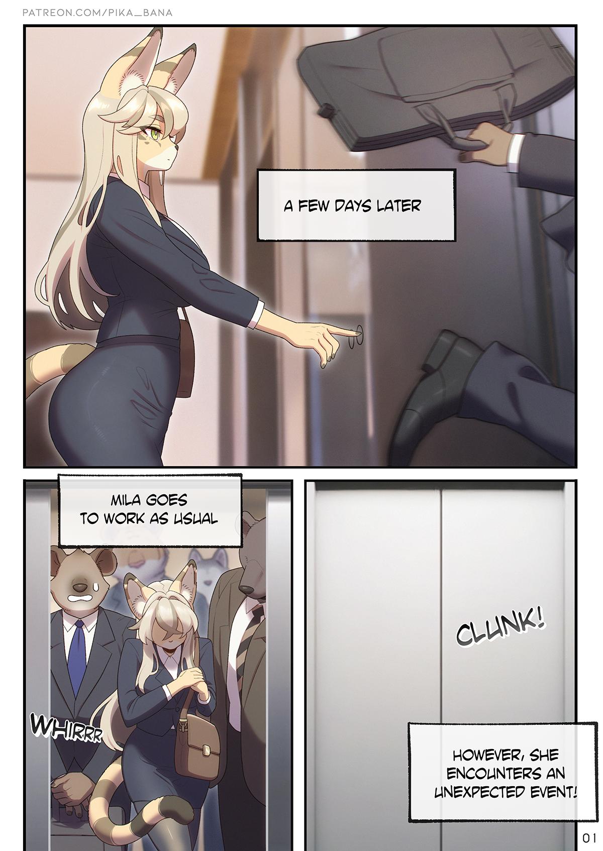 The SEXret Elevator - adult comic cover