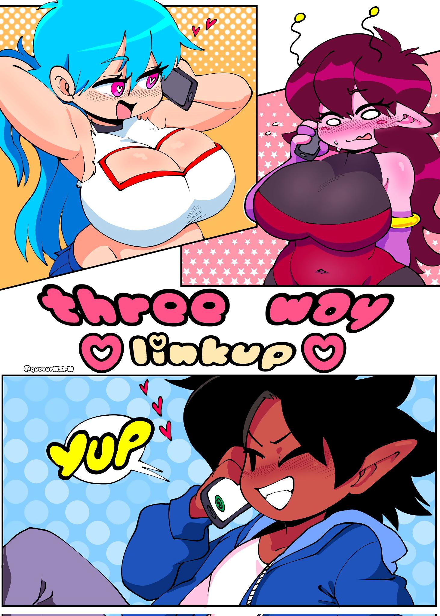 Three Way - Linkup - adult comic cover