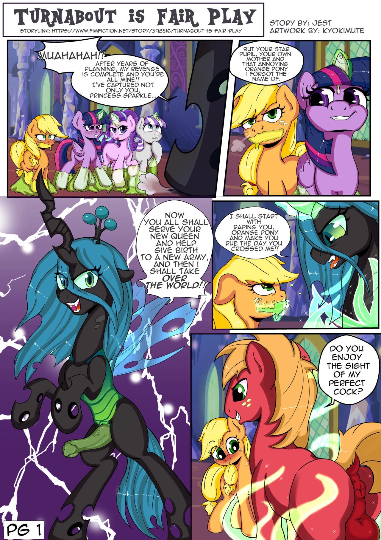 Turnabout is fair play - adult comic cover