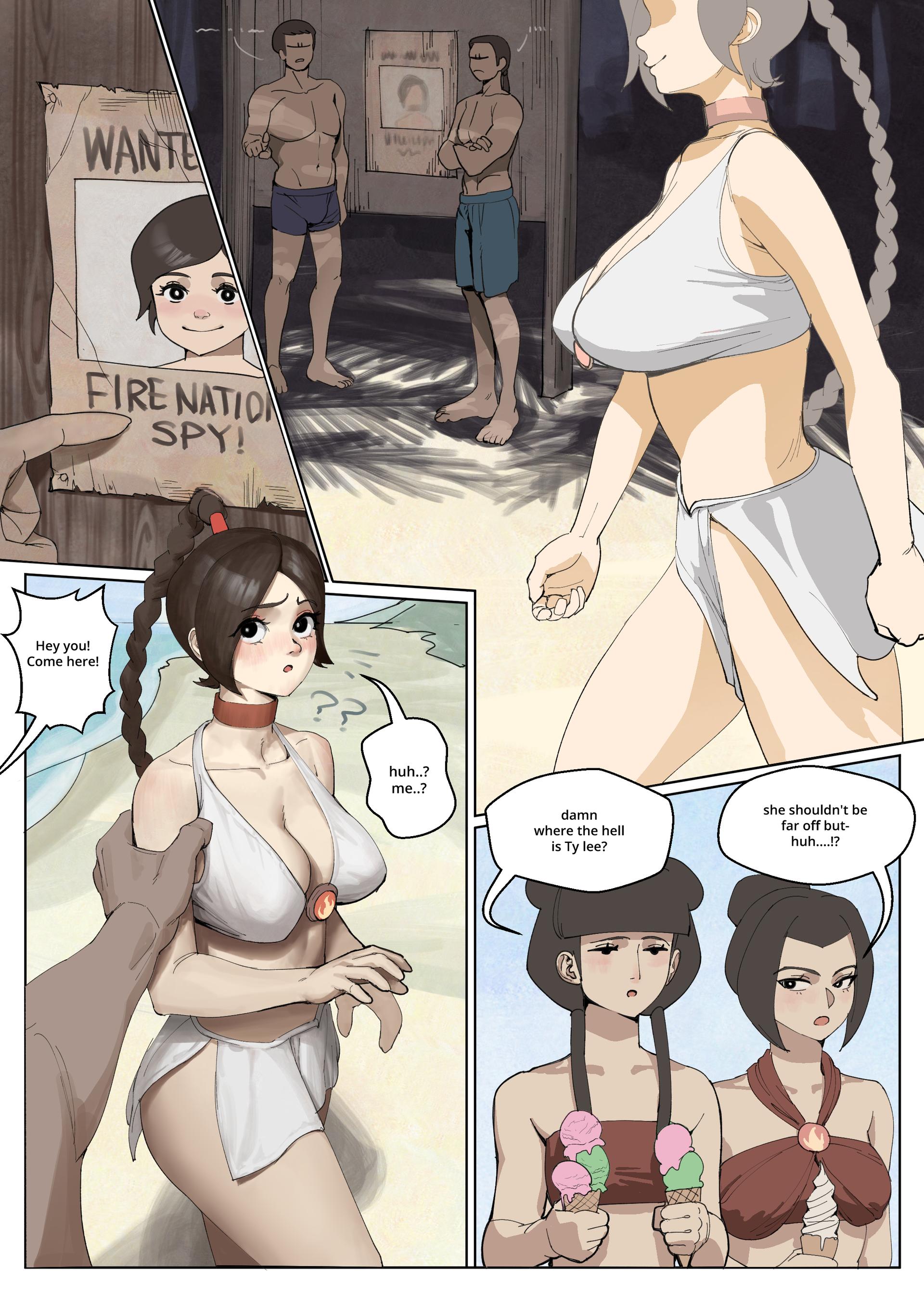 Ty Lee and the gang goes to the beach - adult comic cover