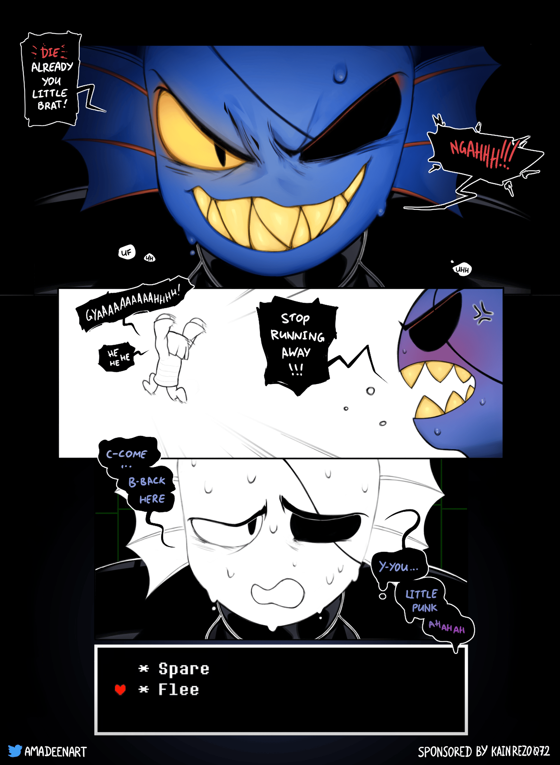 Undyne - adult comic cover