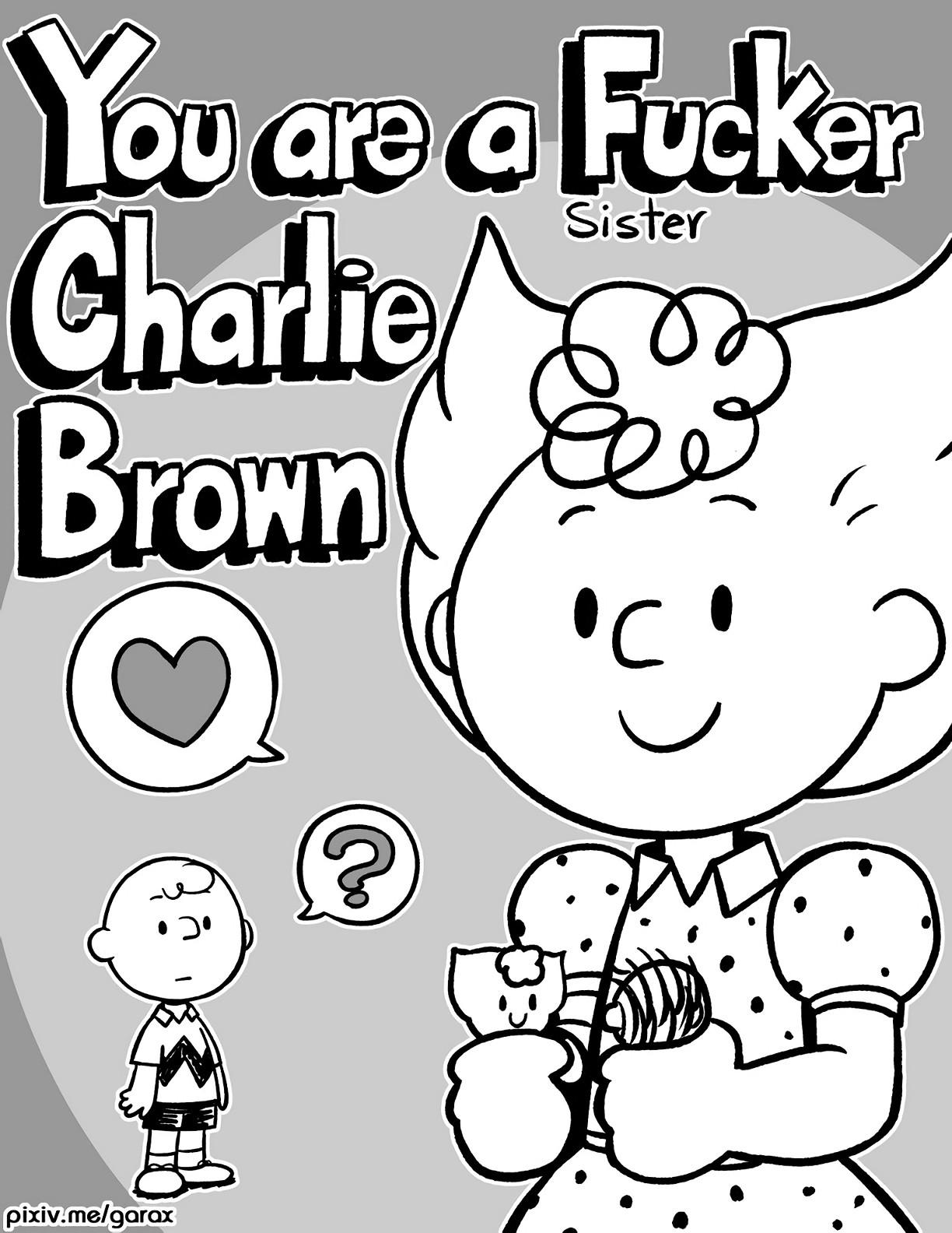 You are a (Sister) Fucker, Charlie Brown - adult comic cover